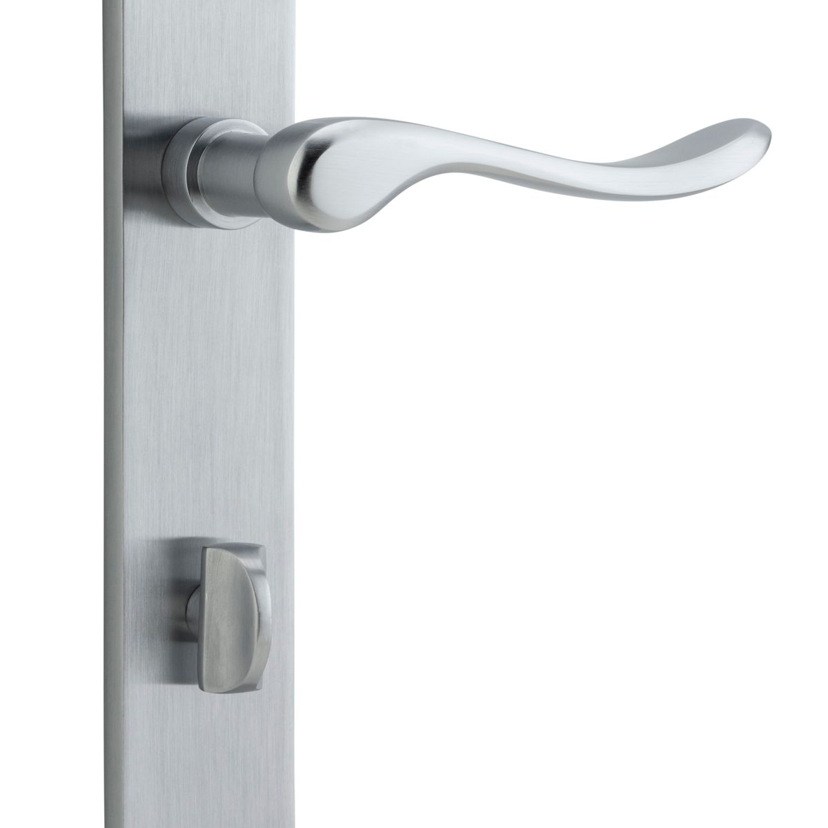 12424P85 - Stirling Lever - Oval Backplate - Brushed Chrome - Privacy