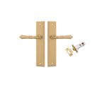 15736KPASS60 - Sarlat Lever - Stepped Backplate Passage Kit - Brushed Brass - Passage