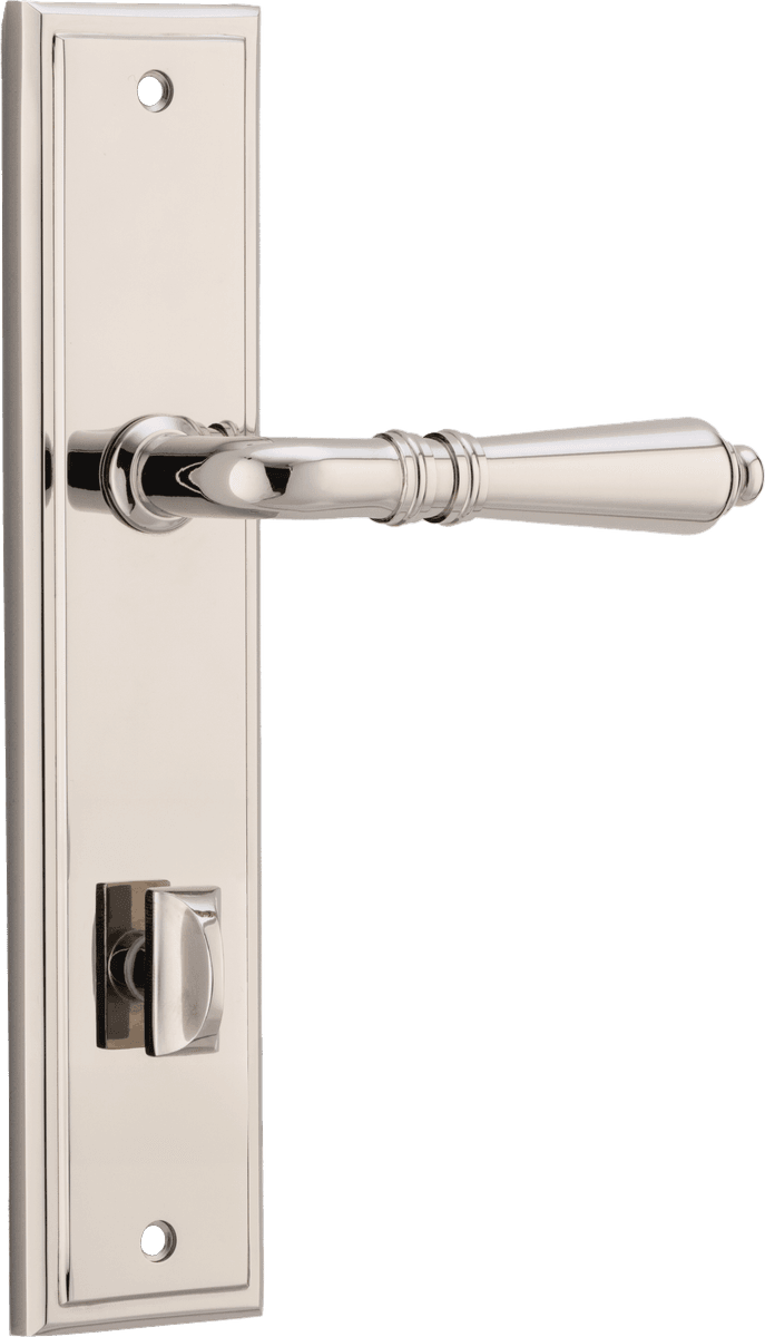 14236P85 - Sarlat Lever - Stepped Backplate - Polished Nickel - Privacy