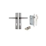 14748KENTR60KK - Bronte Lever - Rectangular Backplate Entrance Kit with High Security Lock - Satin Nickel - Entrance