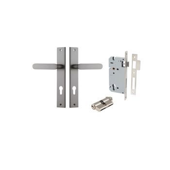 Bronte Lever - Rectangular Backplate Entrance Kit with High Security Lock