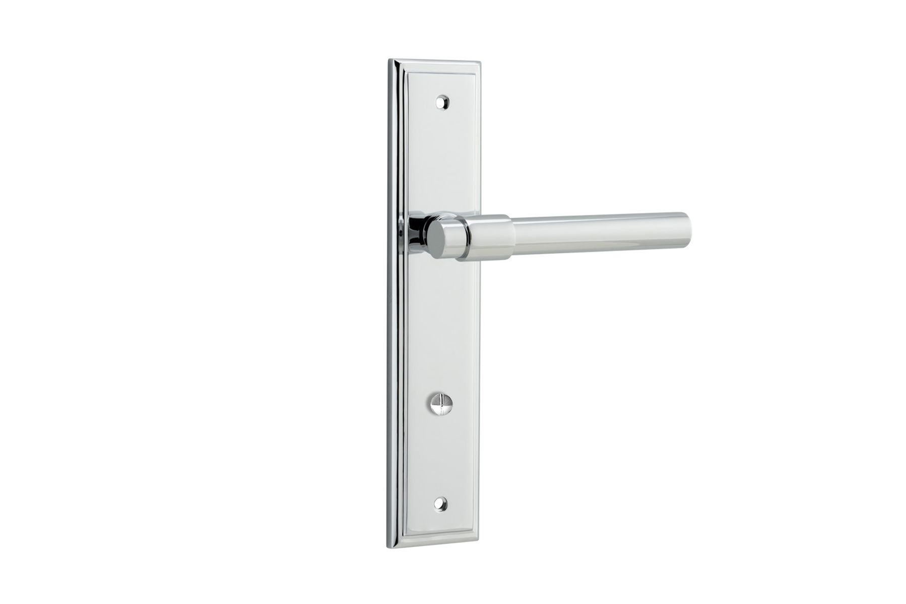 11902P85 - Helsinki Lever - Stepped Backplate - Polished Chrome - Privacy