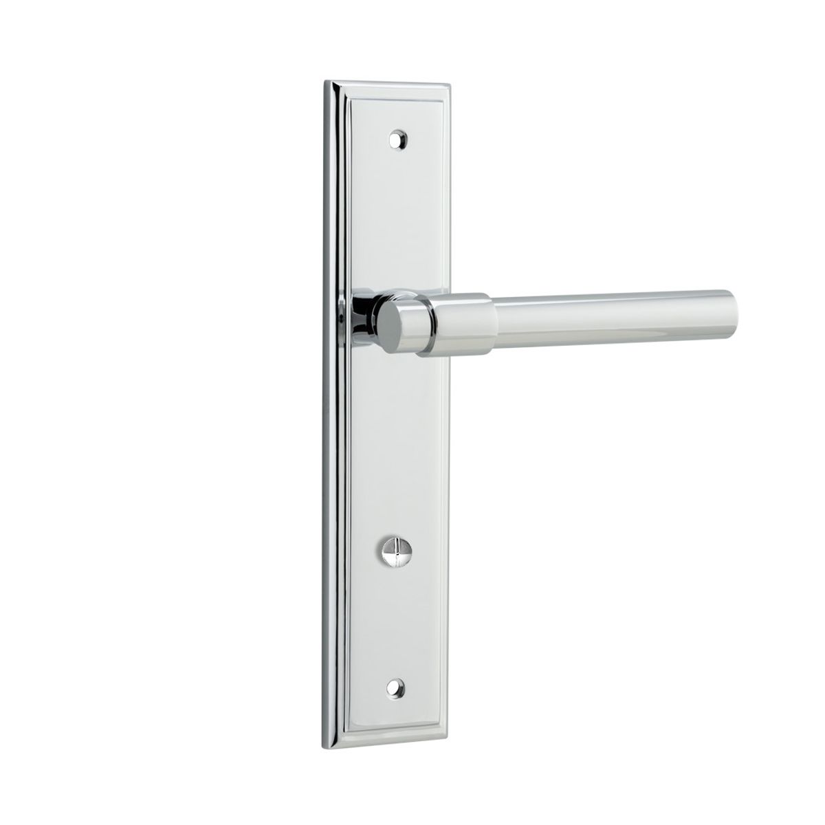 11902P85 - Helsinki Lever - Stepped Backplate - Polished Chrome - Privacy