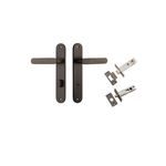 10764KPRIV60 - Bronte Lever - Oval Backplate Privacy Kit with Privacy Turn - Signature Brass - Privacy