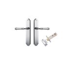 12218KPASS60 - Verona Lever - Shouldered Backplate Passage Kit - Brushed Chrome - Passage