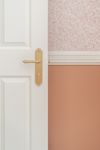 15212P85 - Sarlat Lever - Shouldered Backplate - Brushed Brass - Privacy