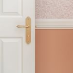 15212P85 - Sarlat Lever - Shouldered Backplate - Brushed Brass - Privacy