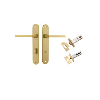 Baltimore Lever - Oval Backplate Privacy Kit with Privacy Turn