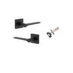 0433KIBPRIV60 - Como Lever - Square Rose Privacy Kit (Inbuilt Privacy) - Matt Black - Privacy
