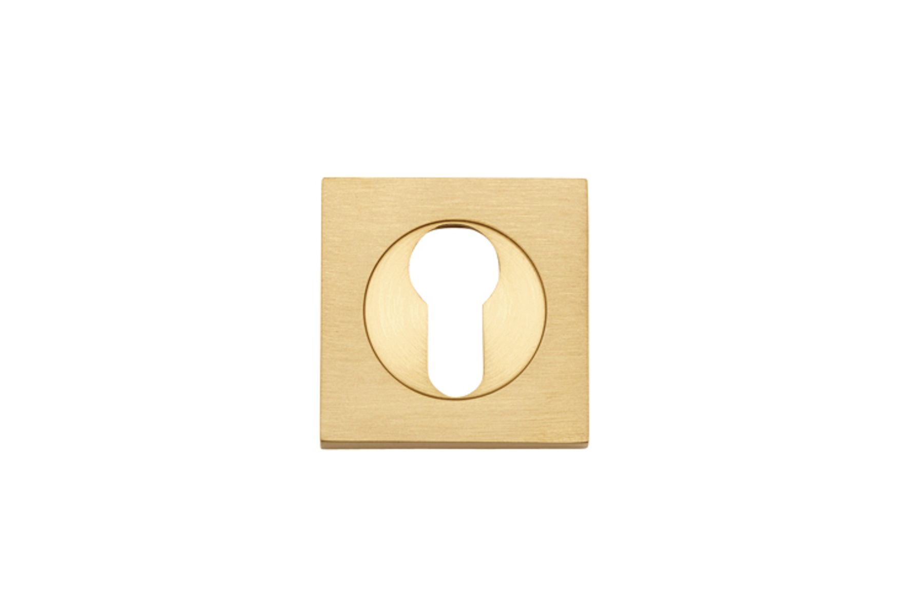 20043 - Euro Escutcheons -  Square - Brushed Brass