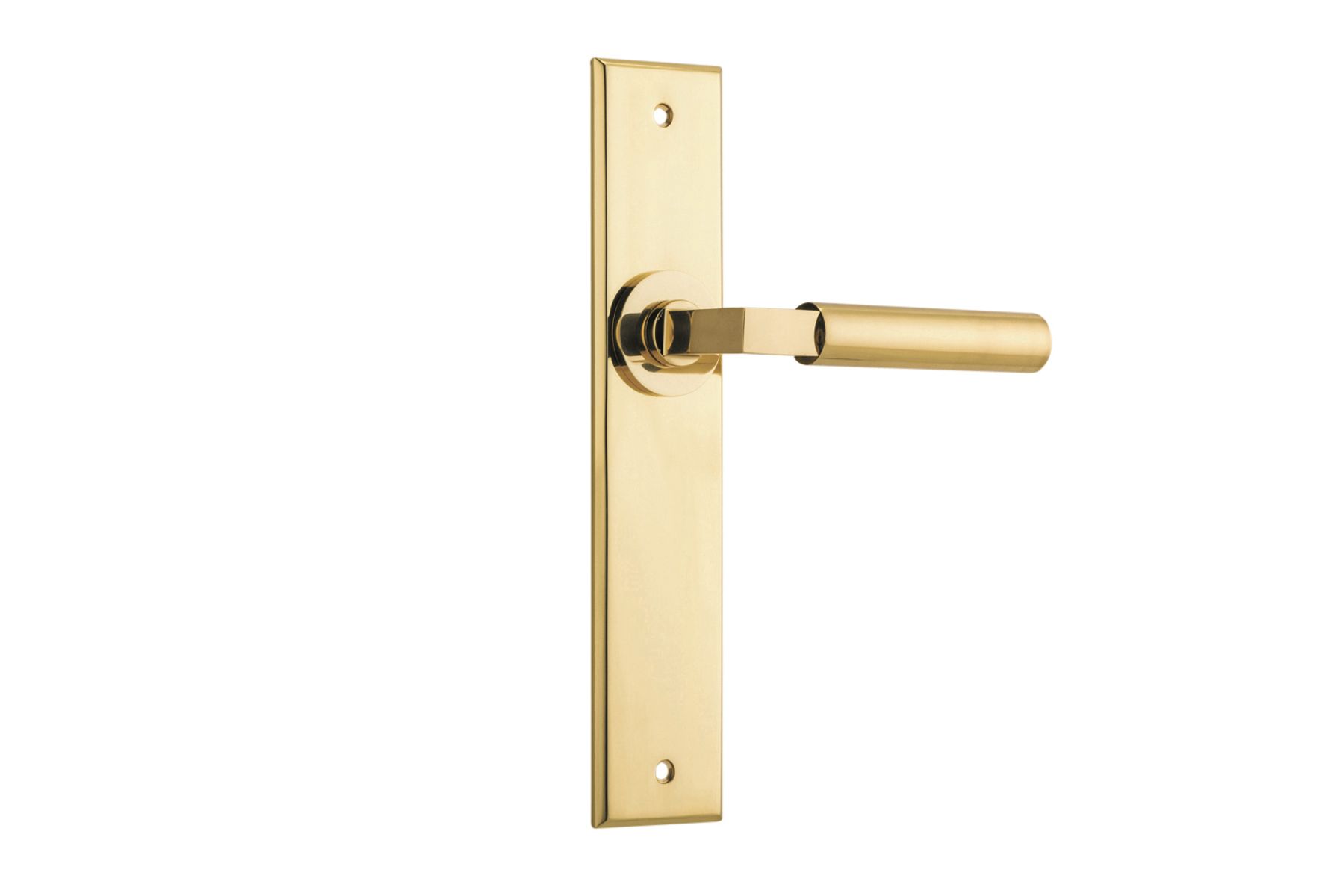 10294 - Berlin Lever - Chamfered Backplate - Polished Brass - Passage