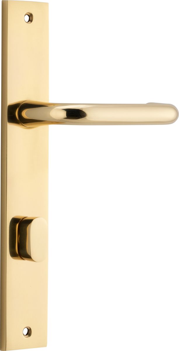 10344P85 - Oslo Lever - Rectangular Backplate - Polished Brass - Privacy