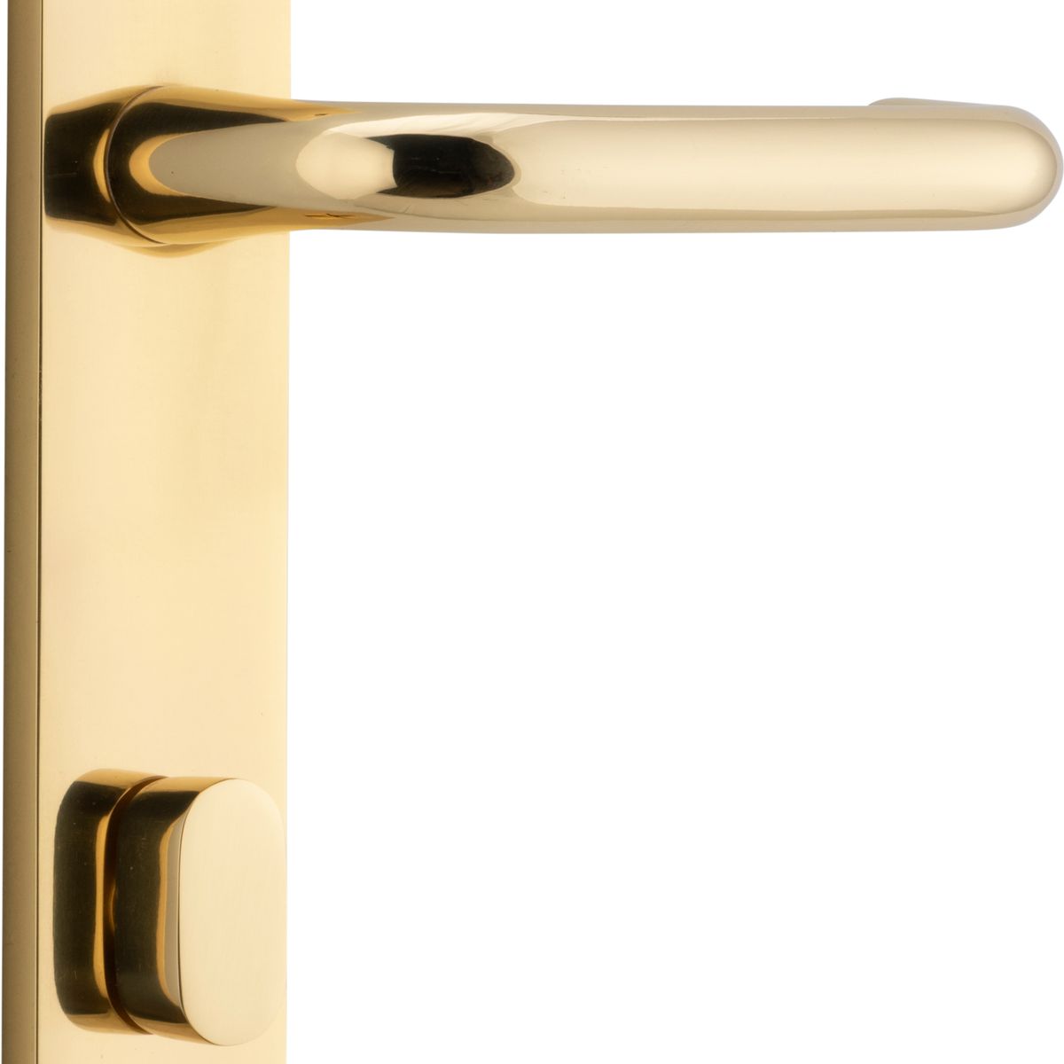 10344P85 - Oslo Lever - Rectangular Backplate - Polished Brass - Privacy