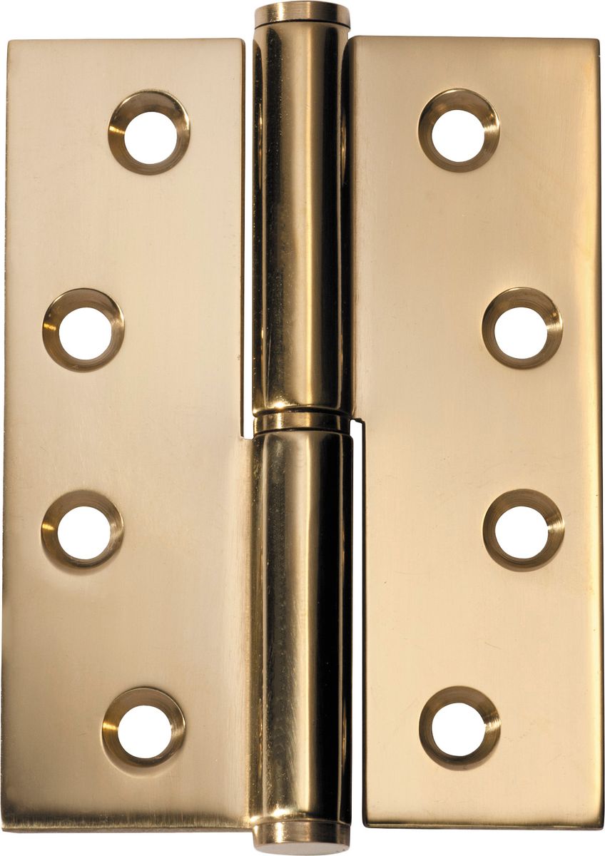 2495 - Lift Off Hinge - RH H100xW75mm - Polished Brass