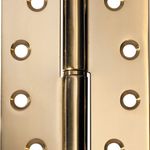 2495 - Lift Off Hinge - RH H100xW75mm - Polished Brass