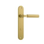 16266P85 - Berlin Lever - Oval Backplate - Brushed Gold PVD - Privacy