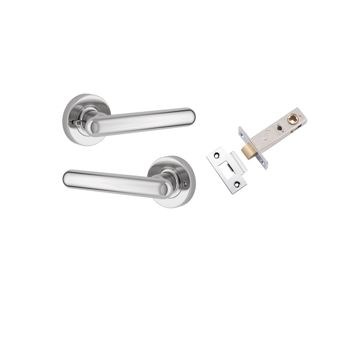 24004KIBPRIV60 - Puerto Lever - Round Rose (Inbuilt Privacy) - Polished Chrome - Privacy