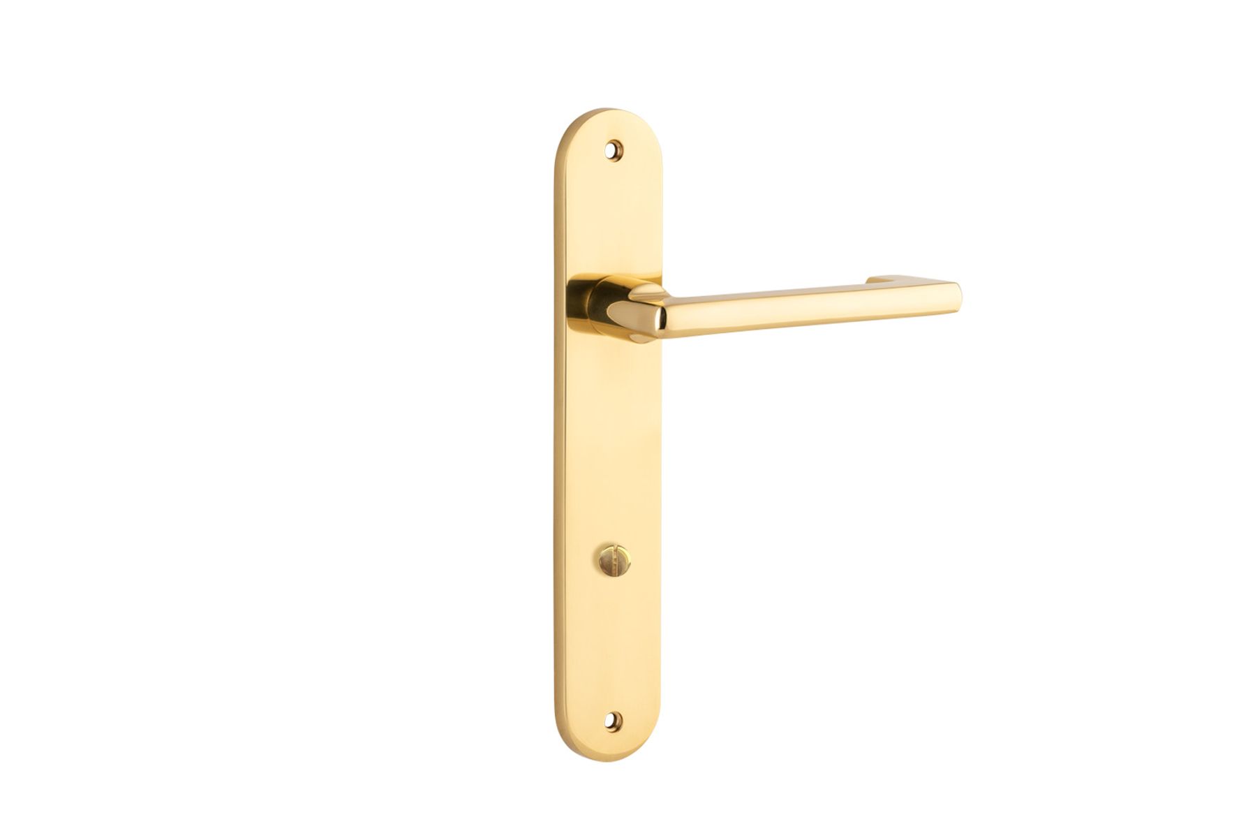 10352P85 - Baltimore Return Lever - Oval Backplate - Polished Brass - Privacy