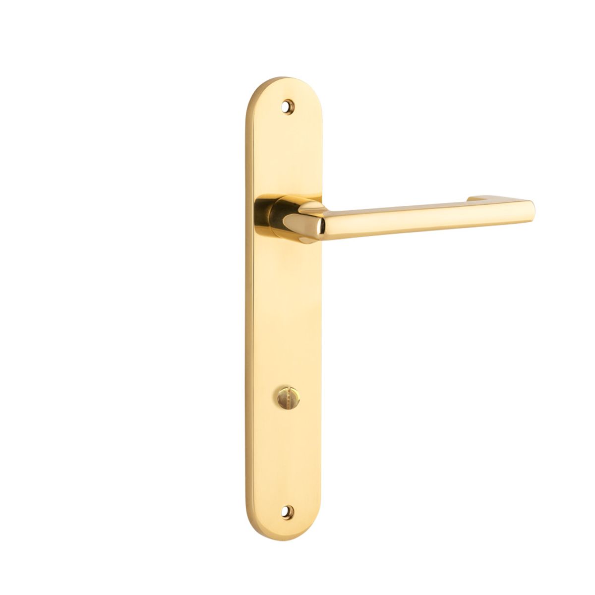 10352P85 - Baltimore Return Lever - Oval Backplate - Polished Brass - Privacy
