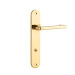 10352P85 - Baltimore Return Lever - Oval Backplate - Polished Brass - Privacy