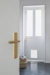 15250 - Berlin Lever - Rectangular Backplate - Brushed Brass - Passage