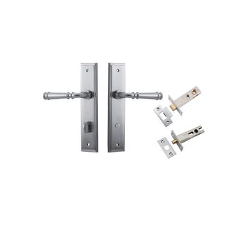 Verona Lever - Stepped Backplate Privacy Kit with Privacy Turn
