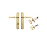 16268KPRIV60 - Brunswick Lever - Oval Backplate Privacy Kit - Brushed Gold PVD - Privacy