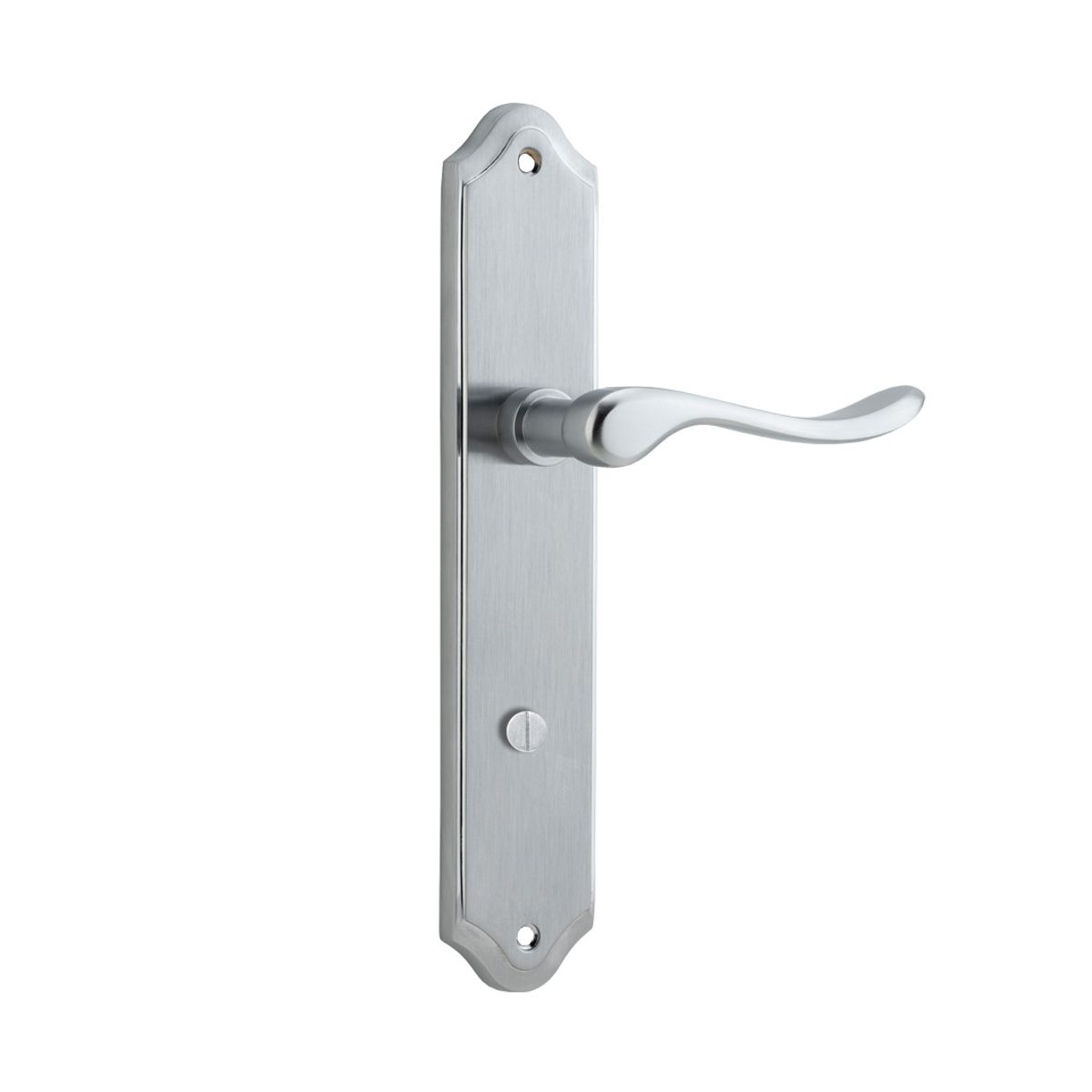 12422P85 - Stirling Lever - Shouldered Backplate - Brushed Chrome - Privacy