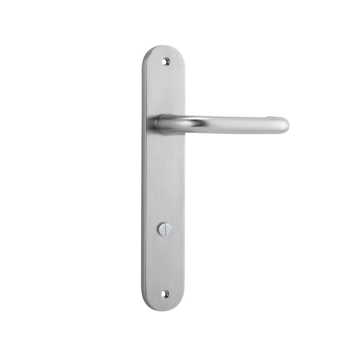12346P85 - Oslo Lever - Oval Backplate - Brushed Chrome - Privacy