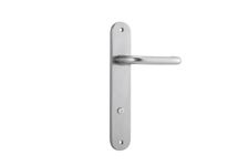 12346P85 - Oslo Lever - Oval Backplate - Brushed Chrome - Privacy