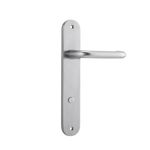 12346P85 - Oslo Lever - Oval Backplate - Brushed Chrome - Privacy