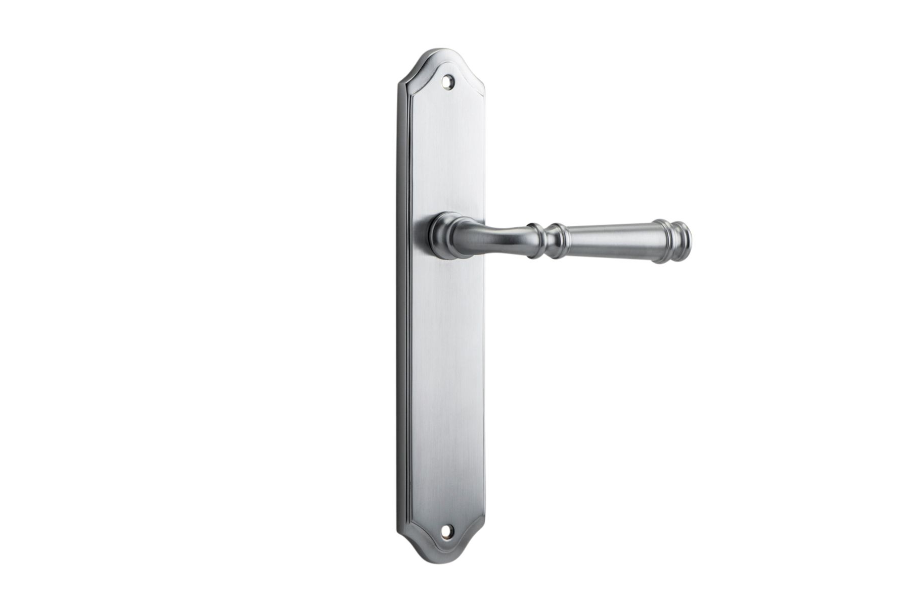 12218 - Verona Lever - Shouldered Backplate - Brushed Chrome - Passage