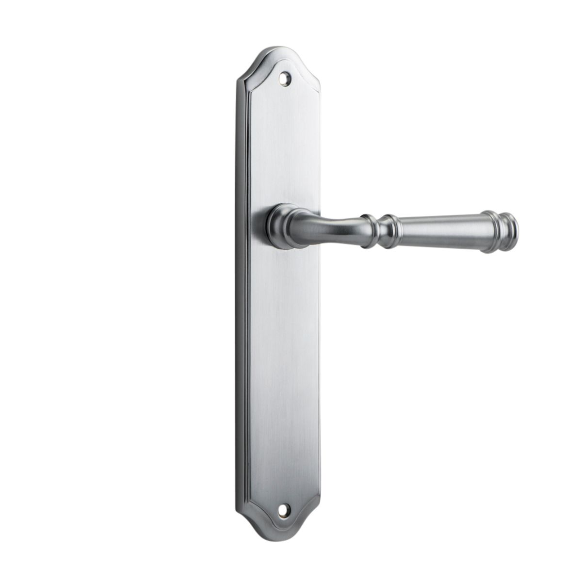 12218 - Verona Lever - Shouldered Backplate - Brushed Chrome - Passage