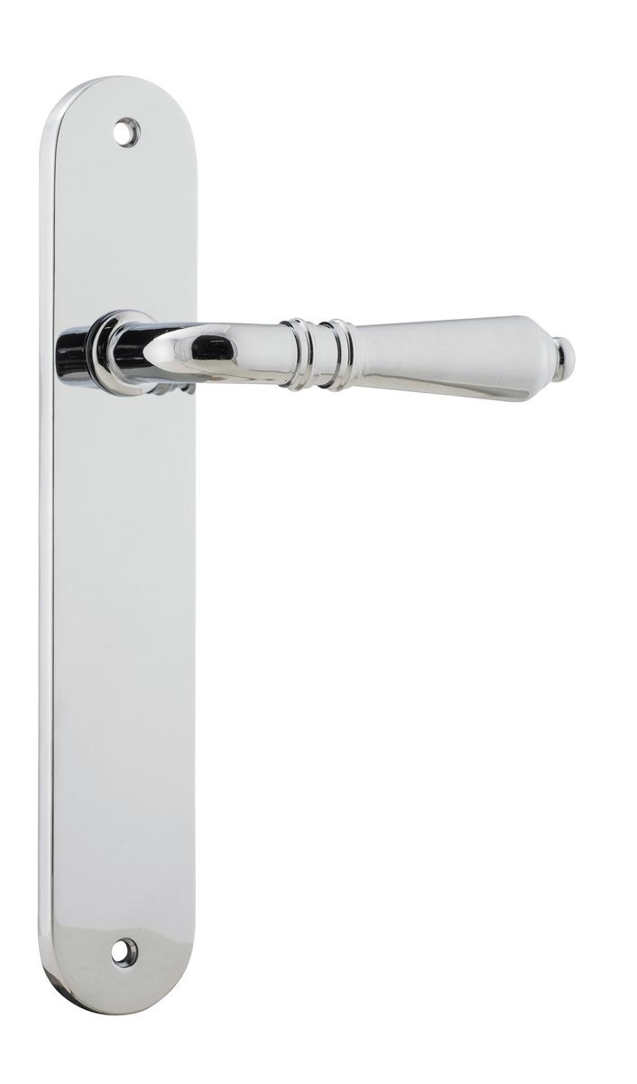 11724 - Sarlat Lever - Oval Backplate - Polished Chrome - Passage