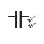 12708KPRIV60 - Annecy Lever - Rectangular Backplate Privacy Kit with Privacy Turn - Matt Black - Privacy