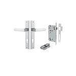 12360KENTR60KK - Osaka Lever - Rectangular Backplate Entrance Kit with High Security Lock - Brushed Chrome - Entrance