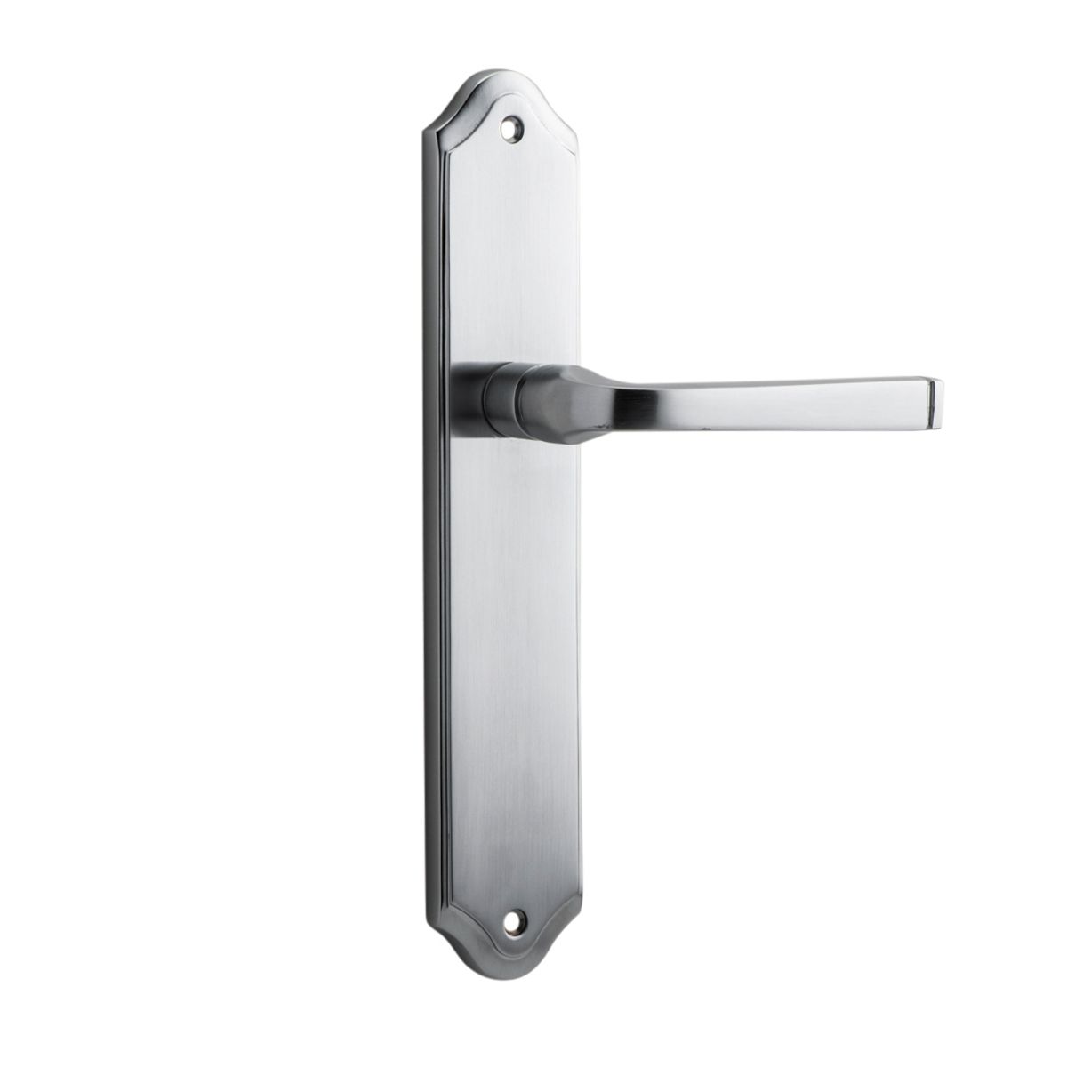 12220 - Annecy Lever - Shouldered Backplate - Brushed Chrome - Passage
