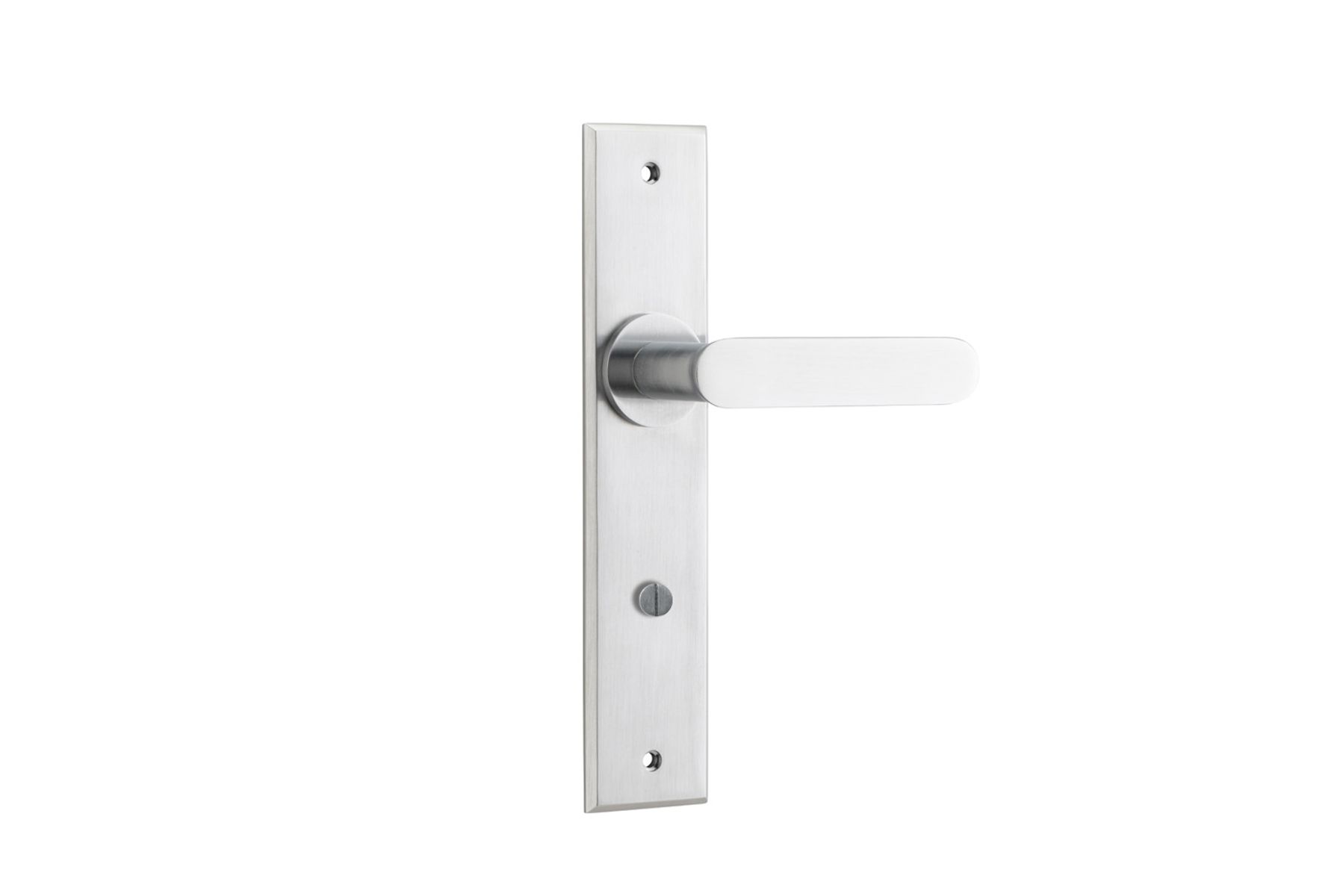 12284 - Bronte Lever - Chamfered Backplate - Brushed Chrome - Passage