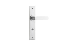 12284 - Bronte Lever - Chamfered Backplate - Brushed Chrome - Passage