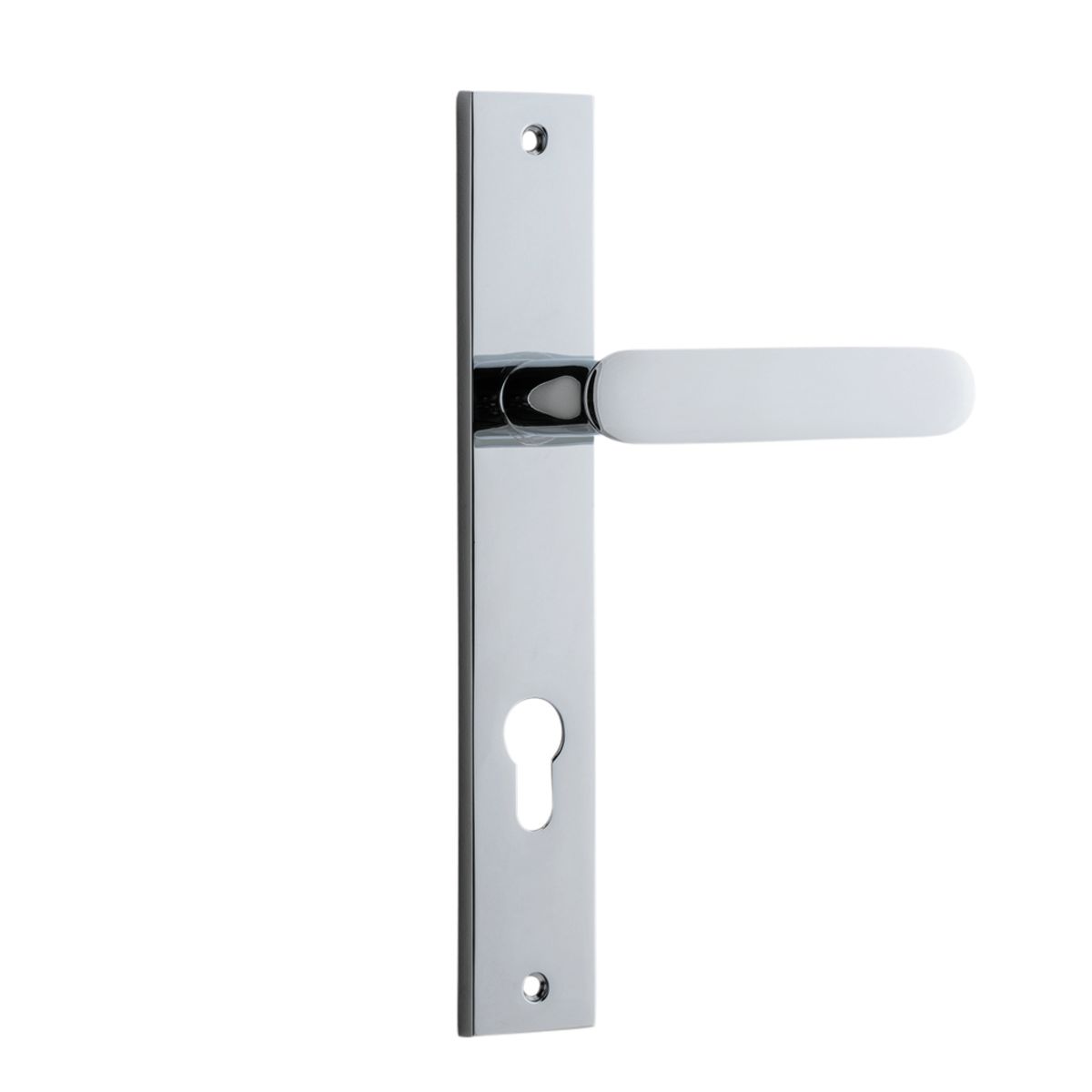 11748E85 - Bronte Lever - Rectangular Backplate - Polished Chrome - Entrance