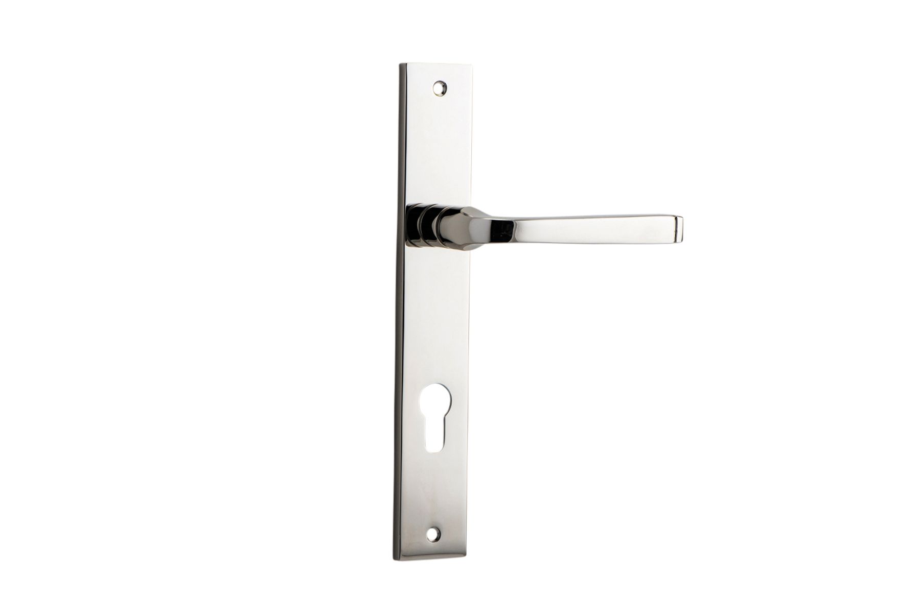14208E85 - Annecy Lever - Rectangular Backplate - Polished Nickel - Entrance