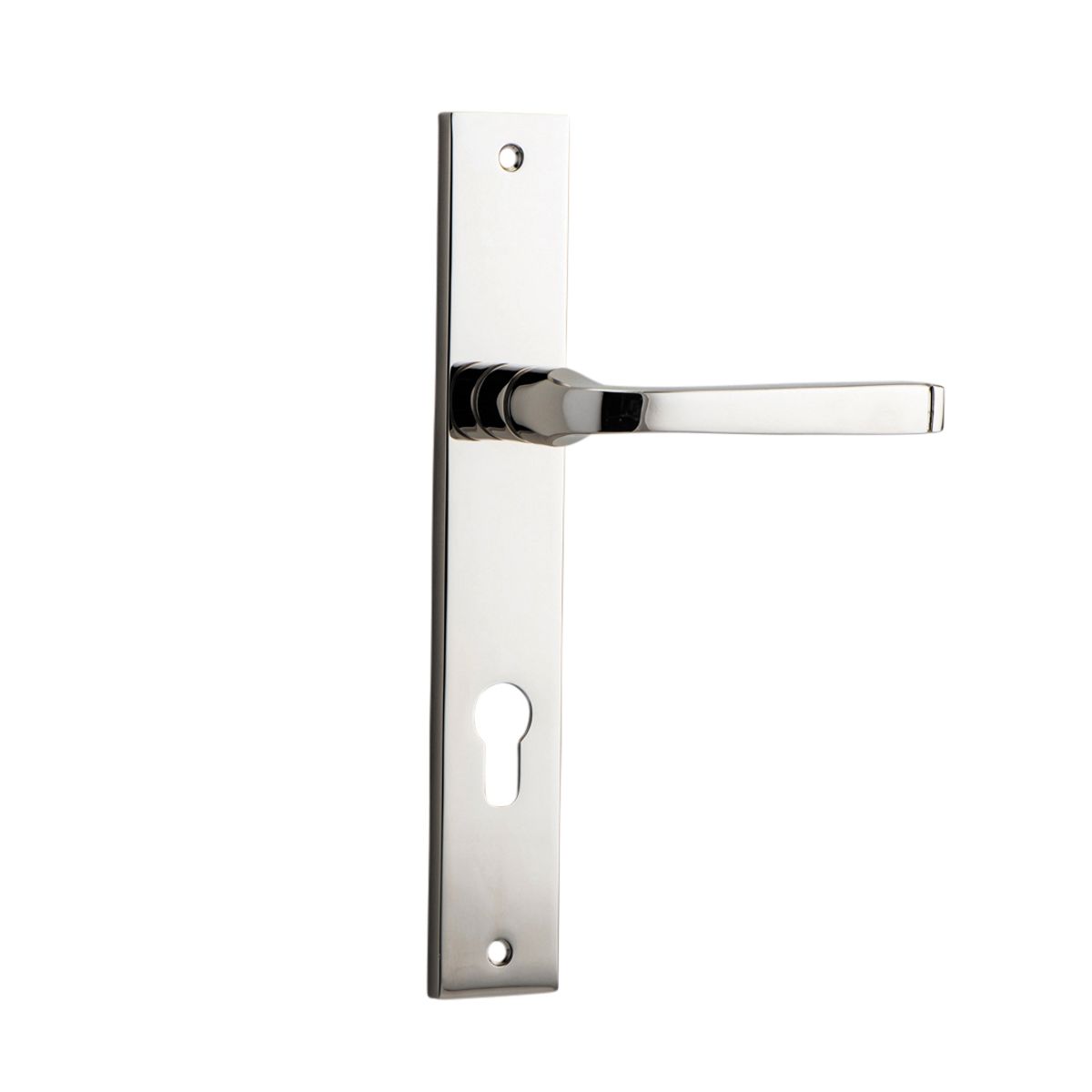 14208E85 - Annecy Lever - Rectangular Backplate - Polished Nickel - Entrance