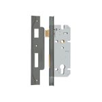 17312 - Rebated 85mm Euro Mortice Locks - 45mm Backset - Graphite PVD