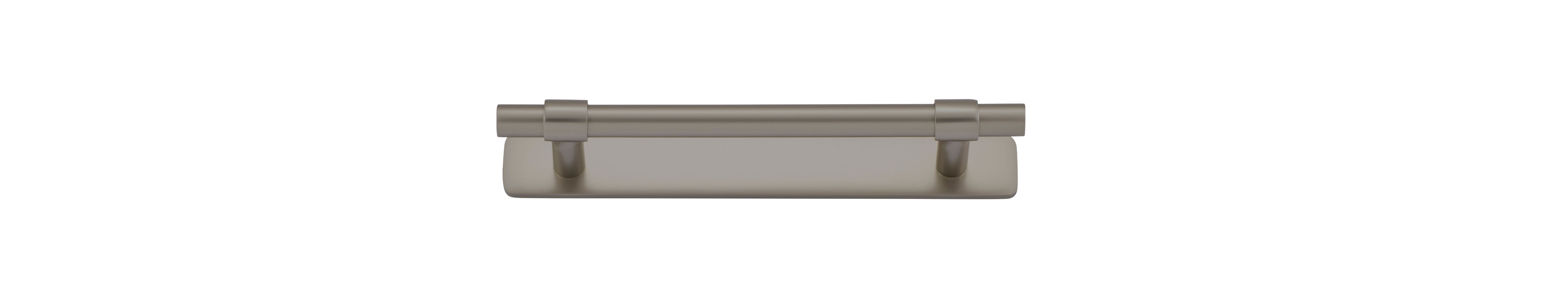 16952B - Helsinki Cabinet Pull with Backplate - CTC128mm - Graphite PVD