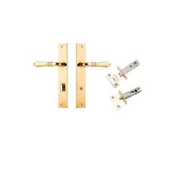 Sarlat Lever - Rectangular Backplate Privacy Kit with Privacy Turn