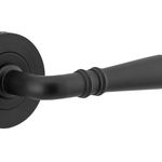 9203KIBPRIV60 - Sarlat Lever - Round Rose (Inbuilt Privacy) - Matt Black - Privacy