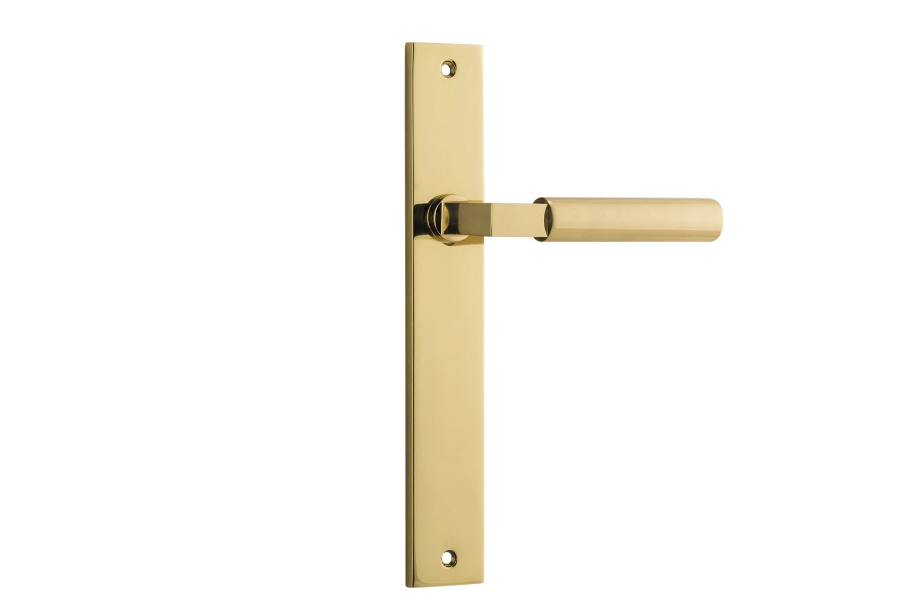 10250 - Berlin Lever - Rectangular Backplate - Polished Brass - Passage