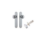 12336KPASS60 - Guildford Knob - Oval Backplate Passage Kit - Brushed Chrome - Passage