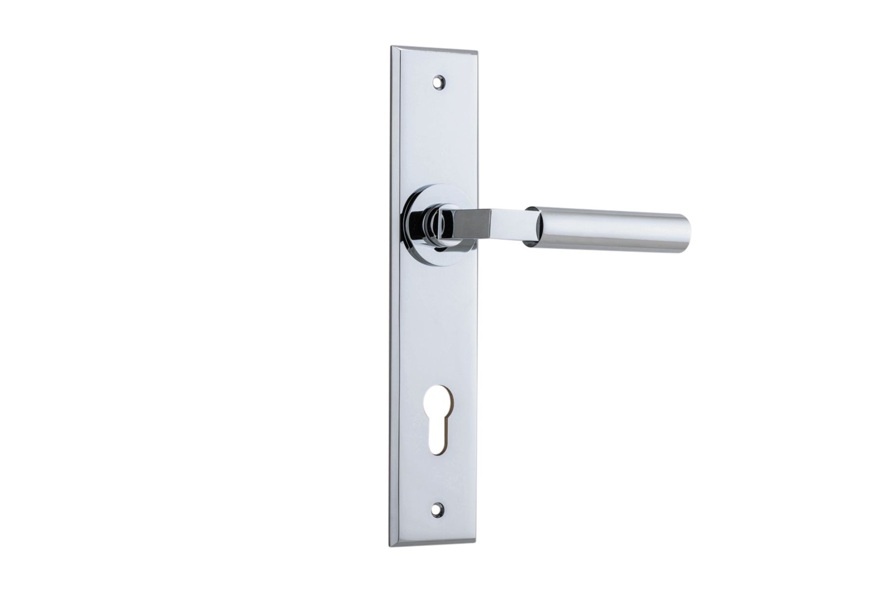11794E85 - Berlin Lever - Chamfered Backplate - Polished Chrome - Entrance