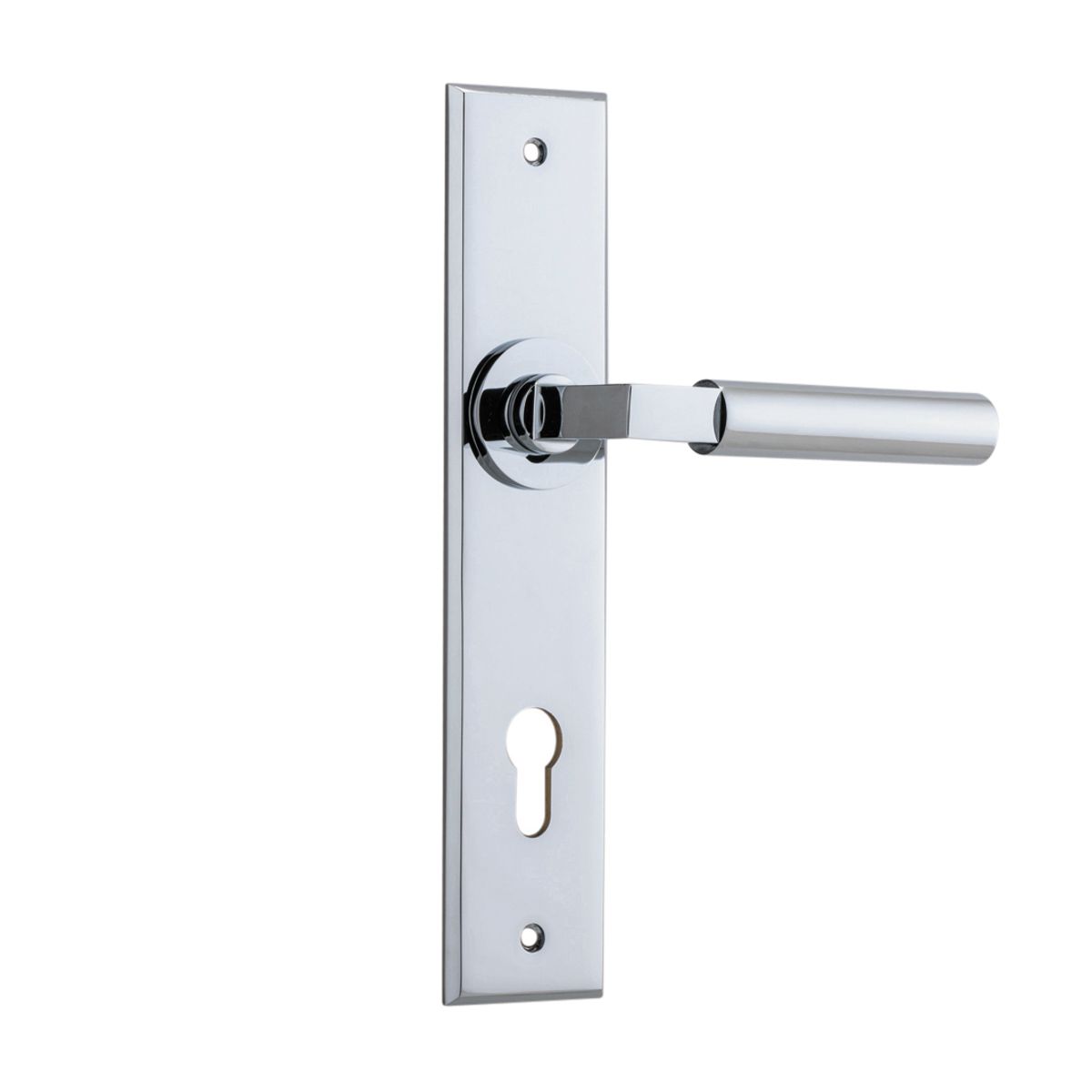 11794E85 - Berlin Lever - Chamfered Backplate - Polished Chrome - Entrance